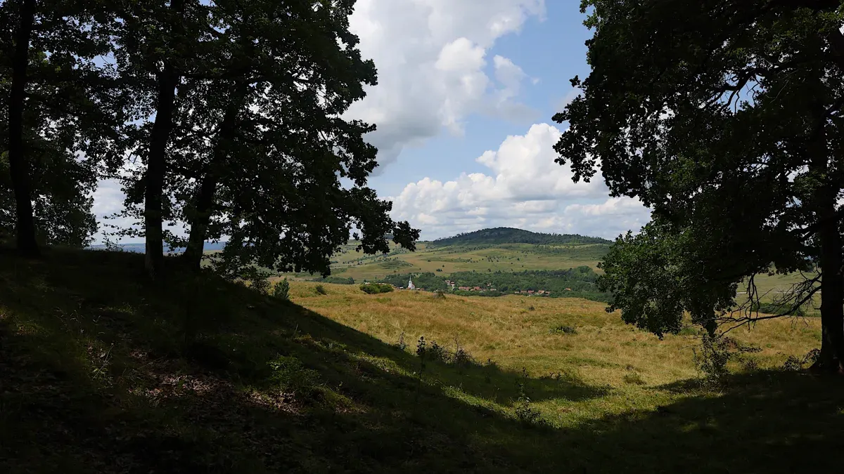 Idyllische Landschaft soweit das Auge reicht. 
